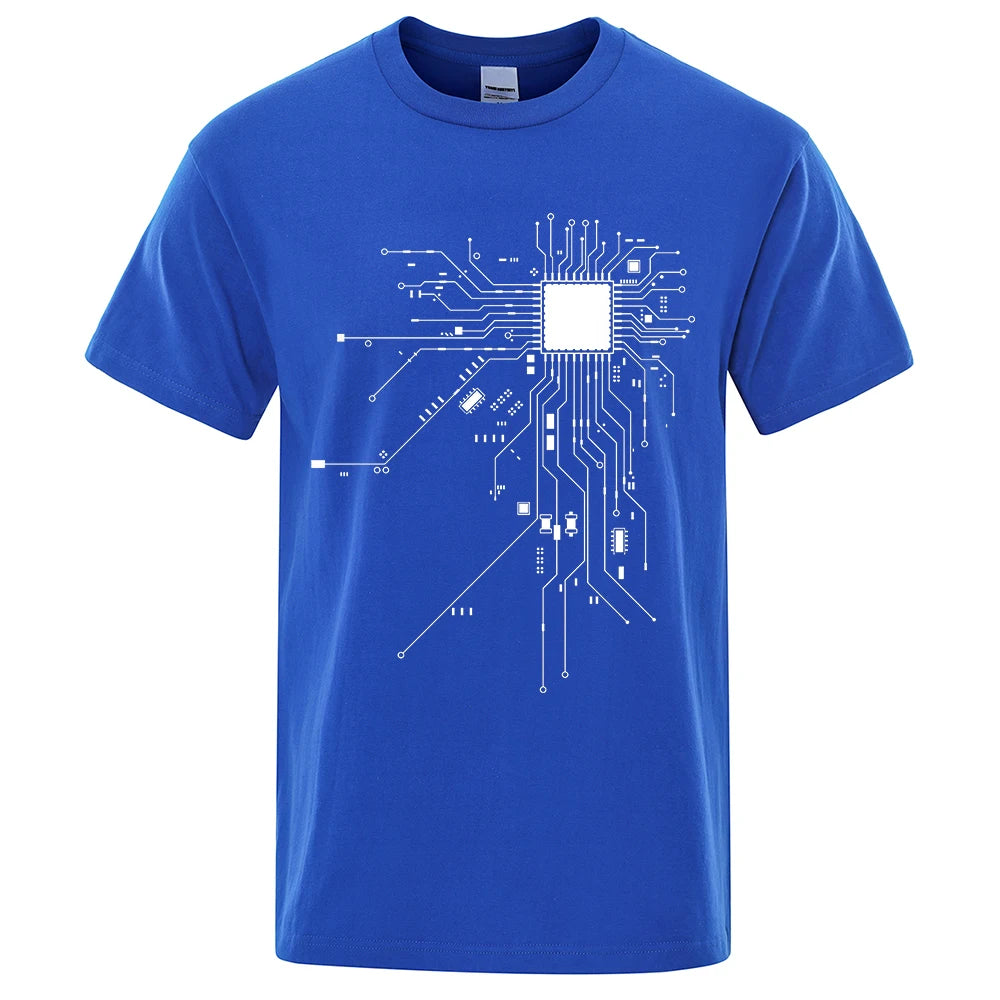 CPU Circuit Board Graphic T-Shirt – Unisex Cotton Tee