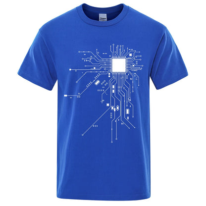 CPU Circuit Board Graphic T-Shirt – Unisex Cotton Tee