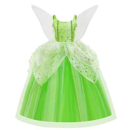 Kids Costume of Green Fairy Princess like Tinkerbell