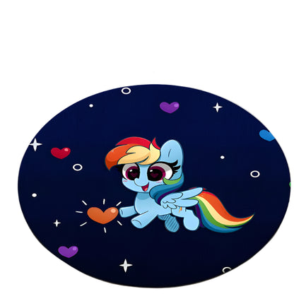 Kids Round Room Rug with My Little Pony Print