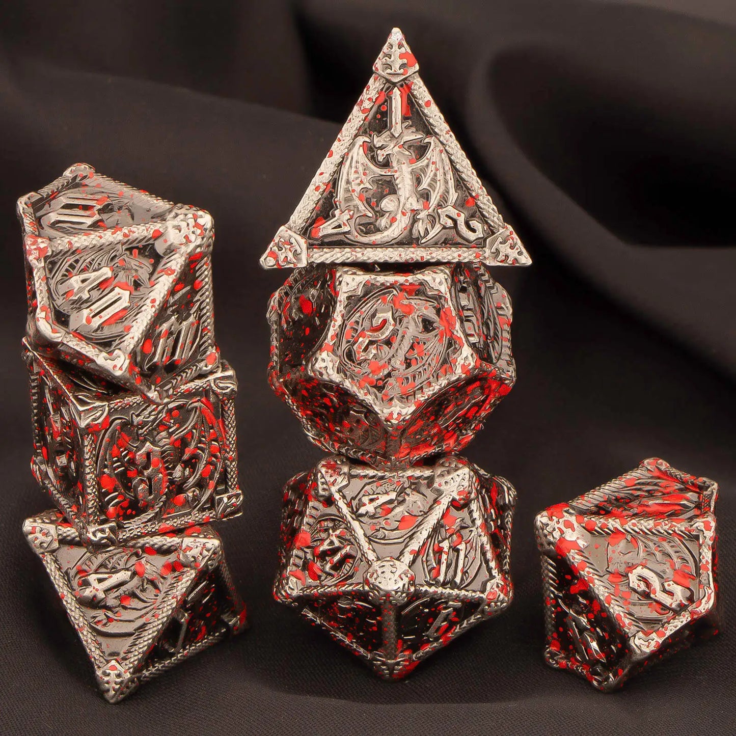 Dungeons and Dragons Metal Dice Set