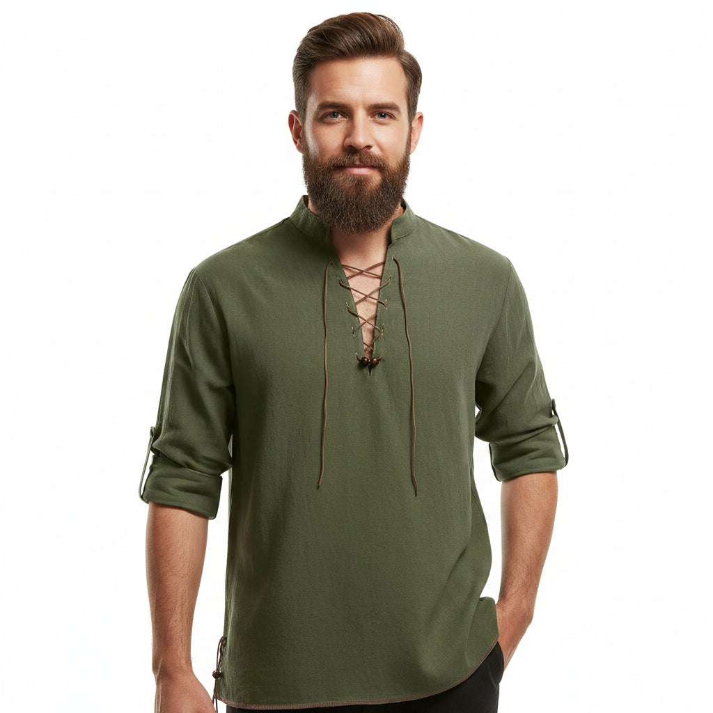 Medieval Men's Tie Front Shirt