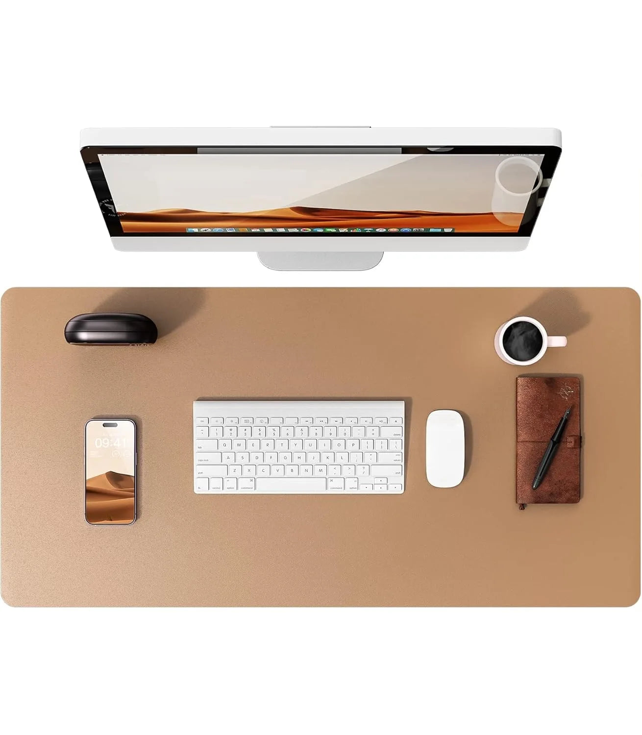 Large Colourful PU Leather Office Desk Mat