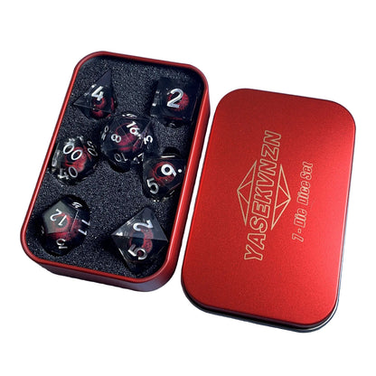 Suspended Eyeball 7 Piece Resin Dice Set