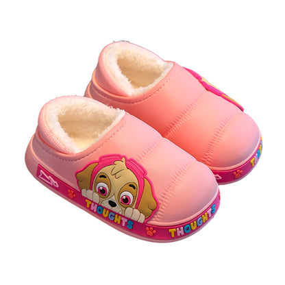 Fluffy Winter Kids Slippers with Paw Patrol