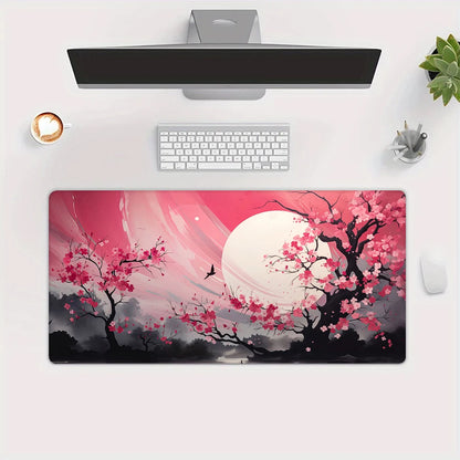 Cherry Blossom Landscape Desk and Keyboard Mat