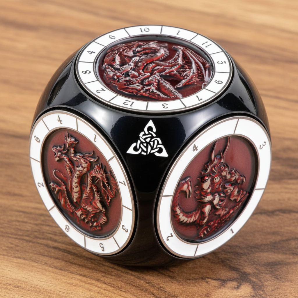 Dragon 3D Relief Metal DND Dice Set