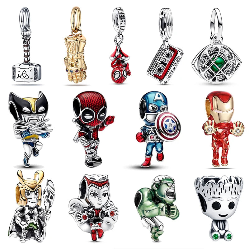 Bracelet Charms of Superhero Favourites