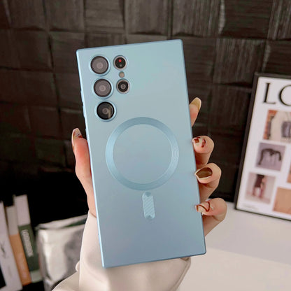 Metallic Magnetic Charging Compatible Phone Case (for Samsung)