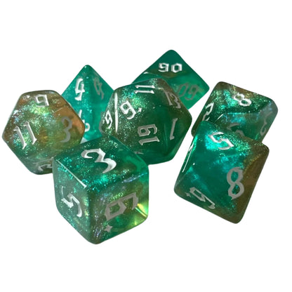 7 Piece Resin Dice Sets - Colourful