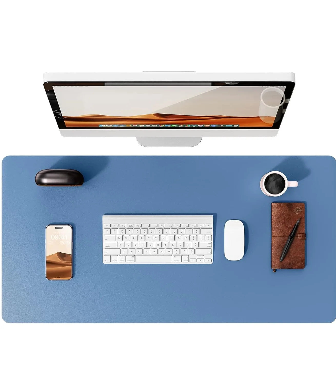 Large Colourful PU Leather Office Desk Mat