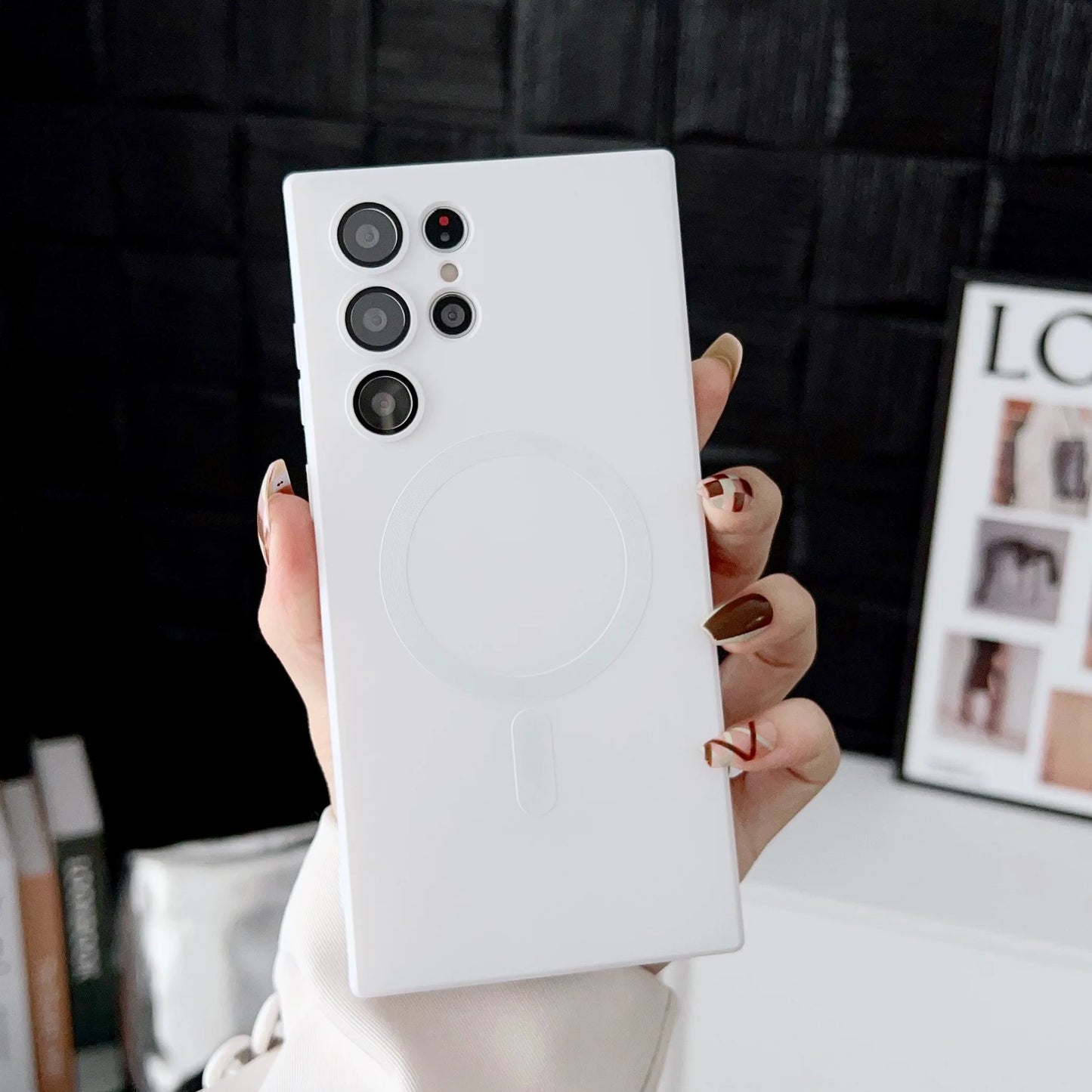 Metallic Magnetic Charging Compatible Phone Case (for Samsung)