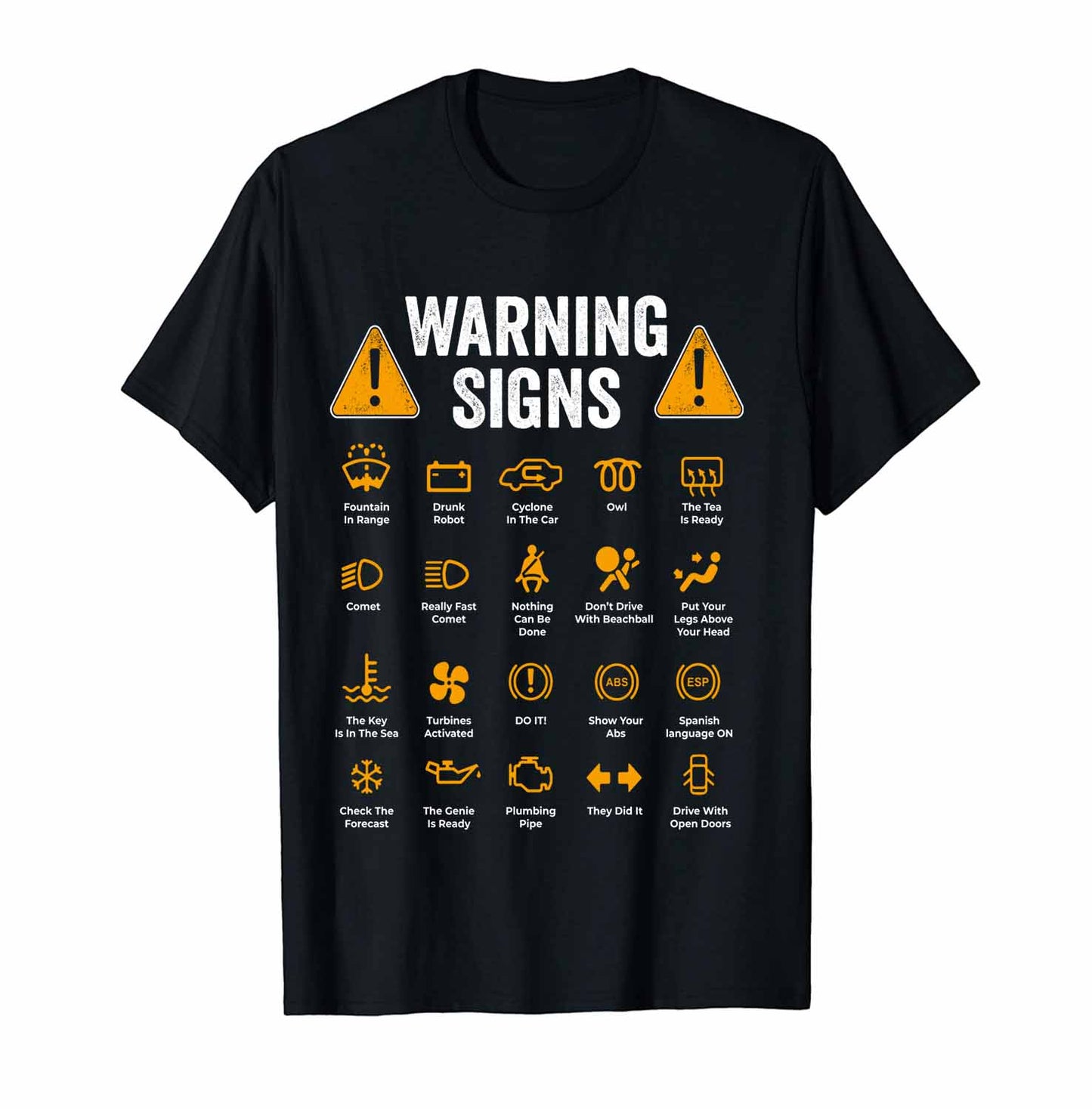 Funny Driving Warning Signs Men's Tee