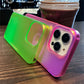 Colourful Laser Matte Silicone iPhone Case