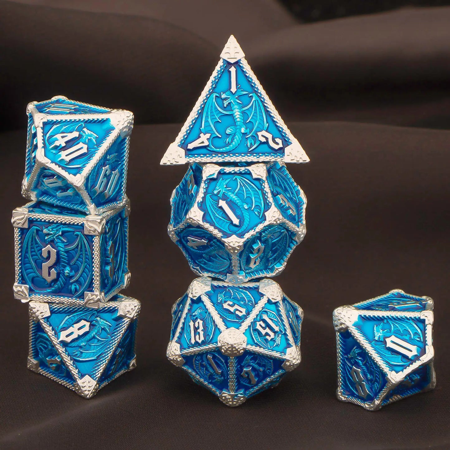 Dungeons and Dragons Metal Dice Set