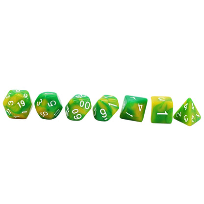 7 Piece Resin Dice Sets - Colourful