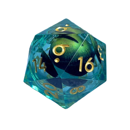 Suspended Eyeball 7 Piece Resin Dice Set