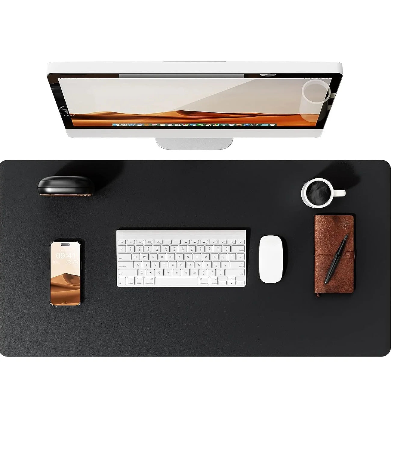 Large Colourful PU Leather Office Desk Mat