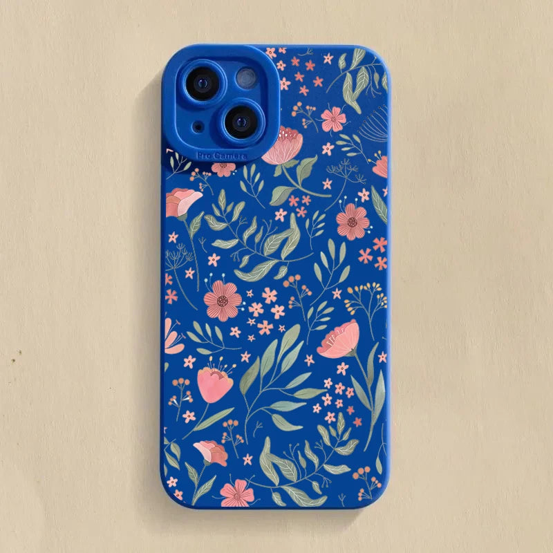 Colourful Flowers Silicone Phone Case (for iPhone)