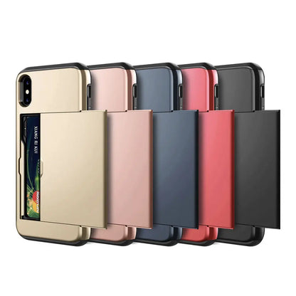 Heavy Duty Phone Case with Card Slot (for iPhone)