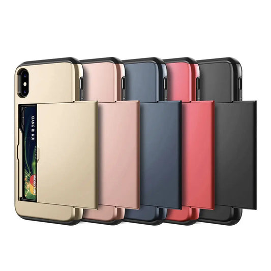 Heavy Duty Phone Case with Card Slot (for iPhone)