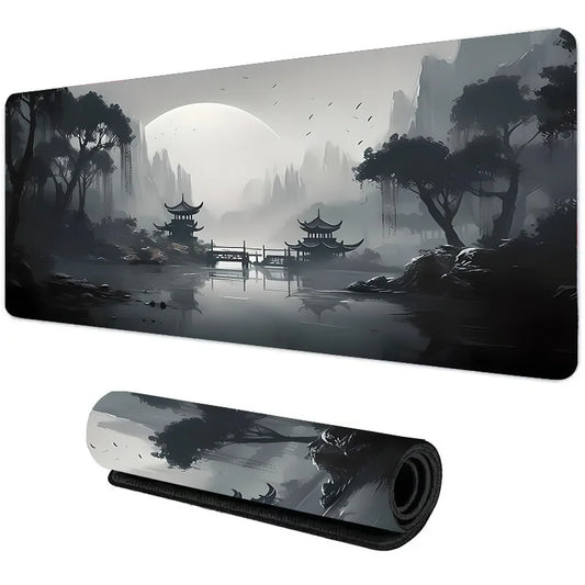 Japanese Moonscape Computer Desk Mat