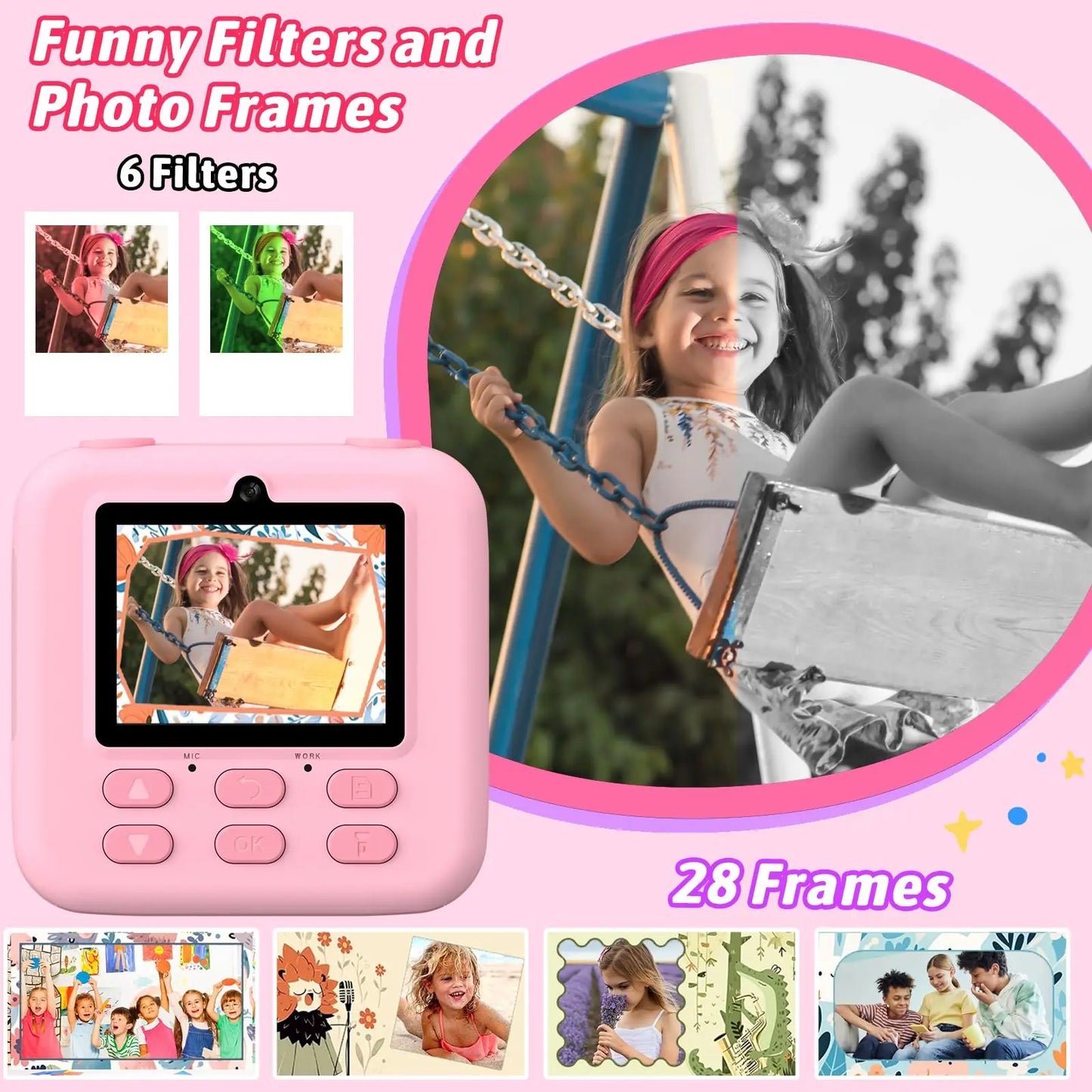 Kids Instant Camera 1080P HD by Amorus