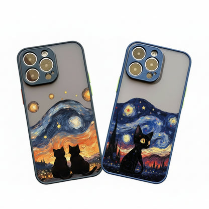 Black Cat Artistic Night Phone Case (for iPhone)