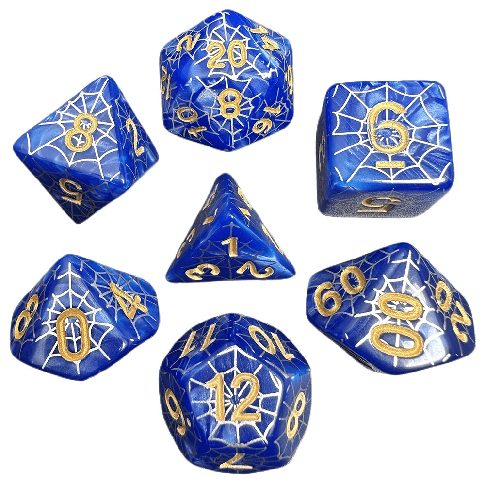 Spiderweb 7 Piece DND Dice Set