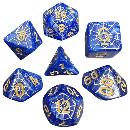 Spiderweb 7 Piece DND Dice Set