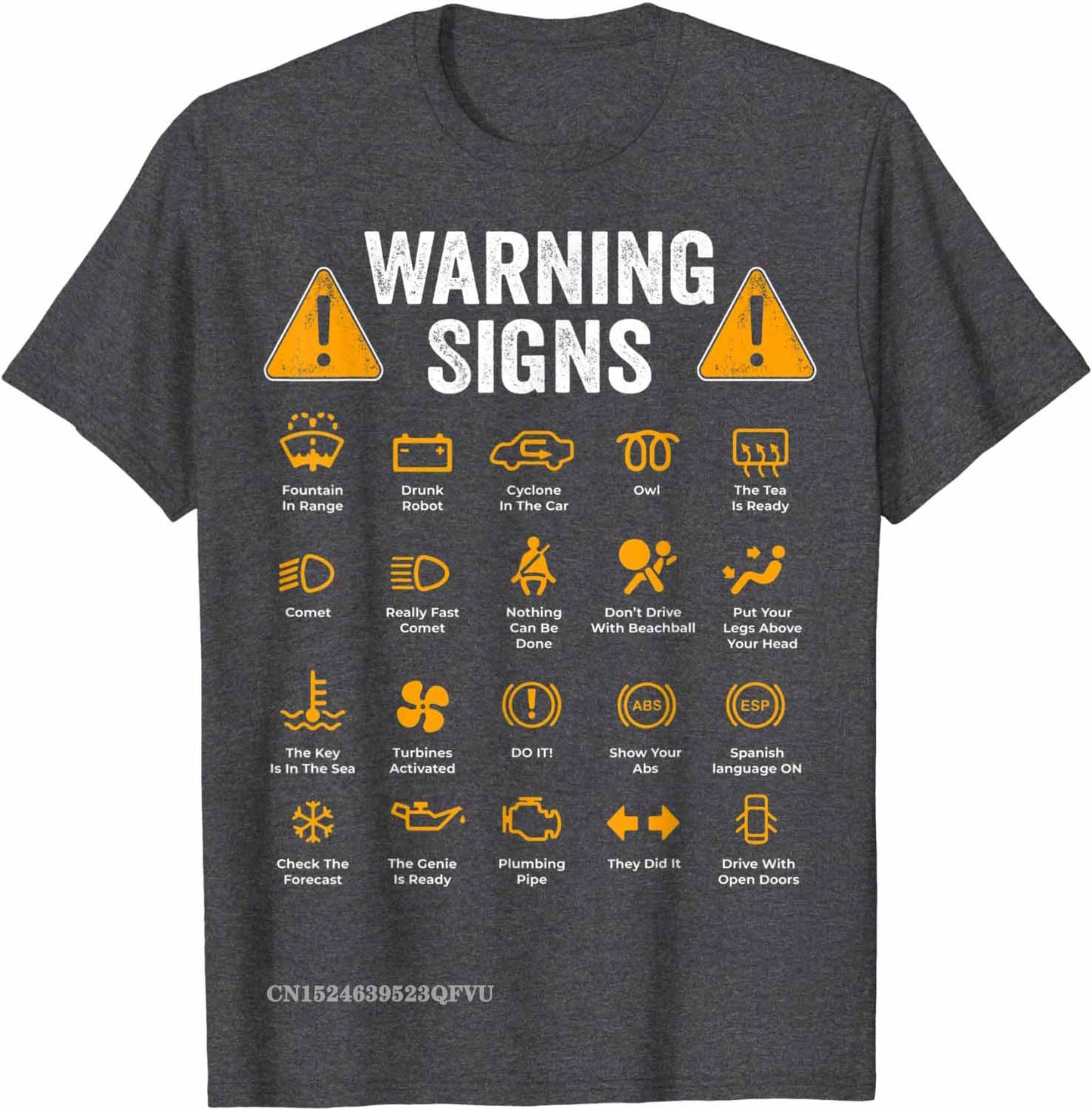 Funny Driving Warning Signs Men's Tee