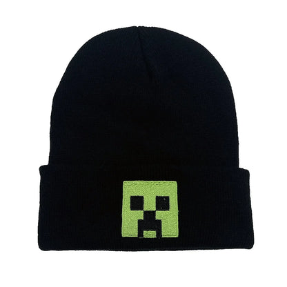 Adult Knit Beanie with Minecraft Symbol