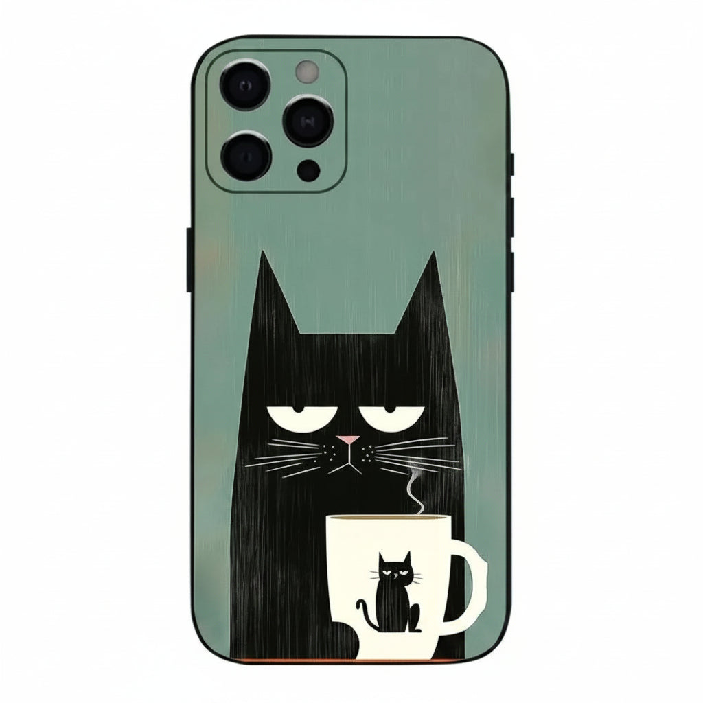 Colourful Cartoon Cat Phone Case (for iPhone)