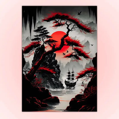 Japanese Scenery and Samurai Canvas Printswall