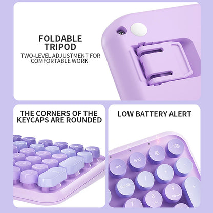 Pastel Princess Ergonomic 2.4G Wireless Keyboard