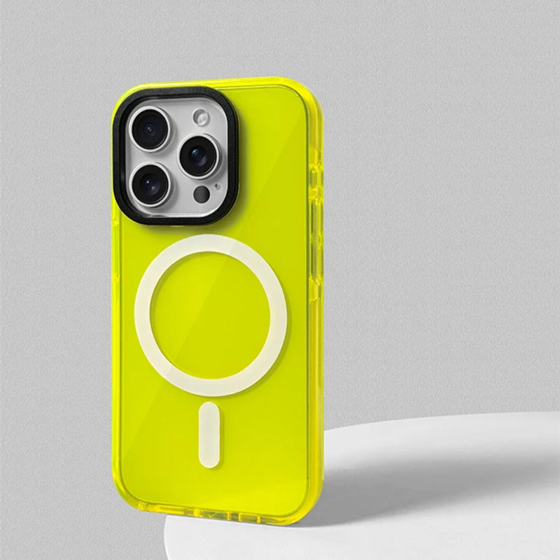 Transparent Neon Magsafe Case - iPhone 16 Models