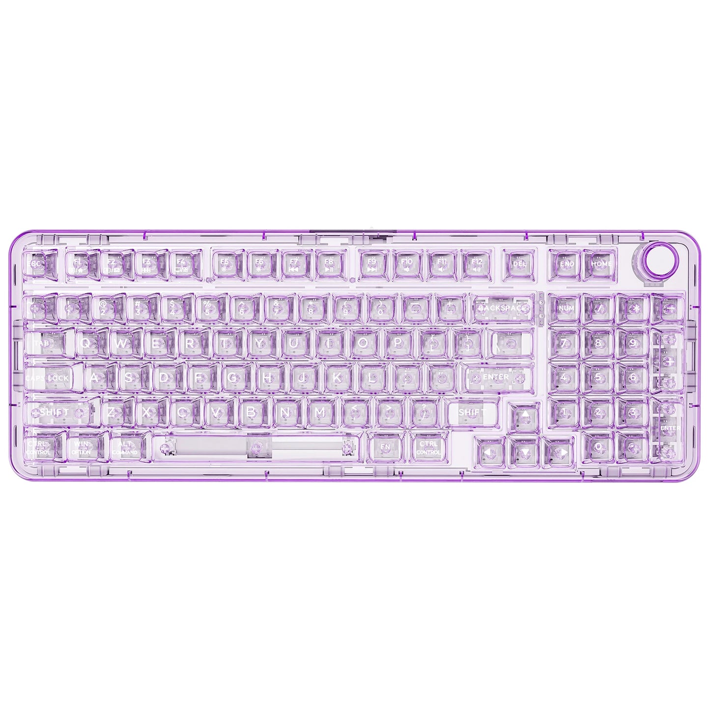 YUNZII X98 White Transparent Mechanical Gaming Keyboard