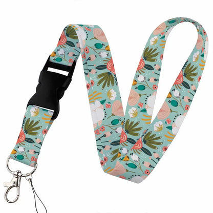 Beautiful Floral Work or School Lanyards