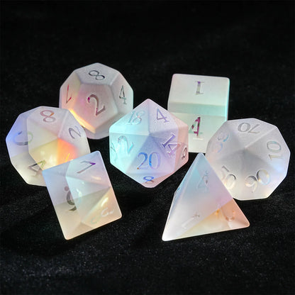 Frosted Rainbow DND Dice Set
