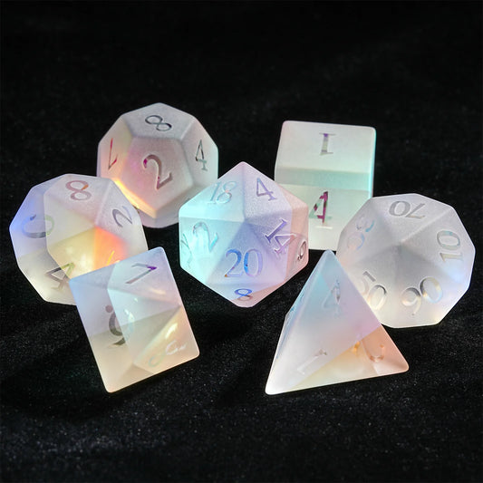 Frosted Rainbow DND Dice Set