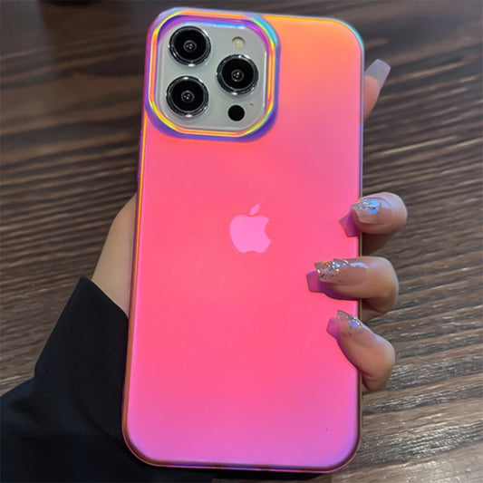 Colourful Laser Matte Silicone iPhone Case