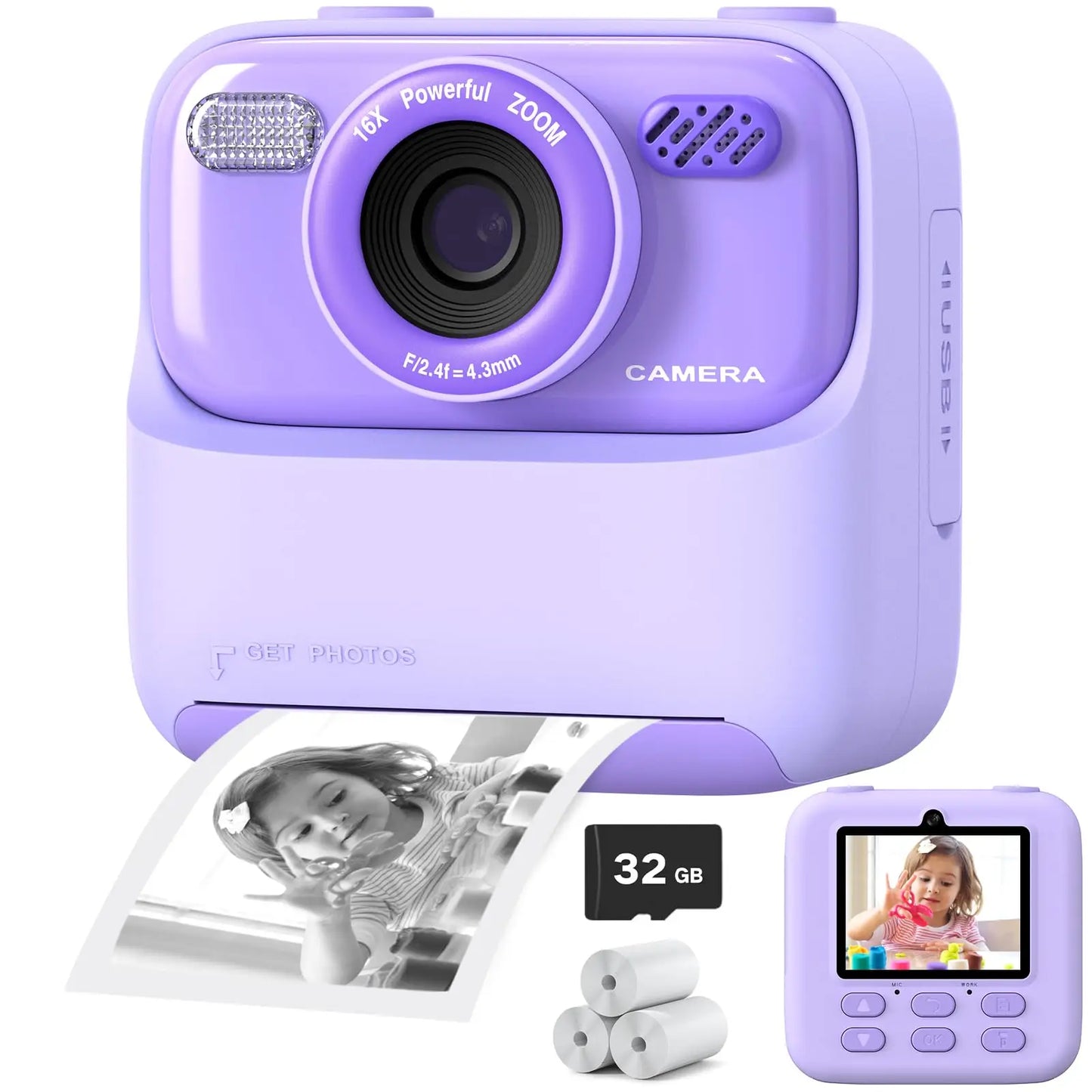 Kids Instant Camera 1080P HD by Amorus
