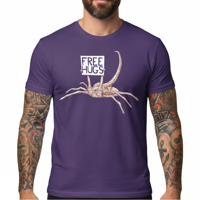 Free Hugs Alien Funny Men's Graphic Tee