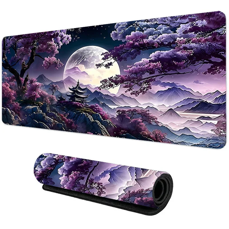 Japanese Moonscape Computer Desk Mat