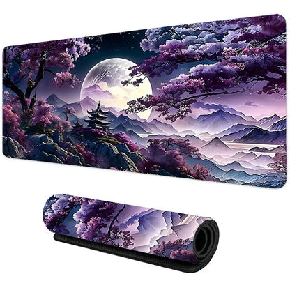 Japanese Moonscape Computer Desk Mat