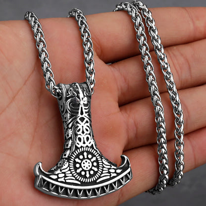 Nordic Viking Thor's Hammer Stainless Steel Necklace