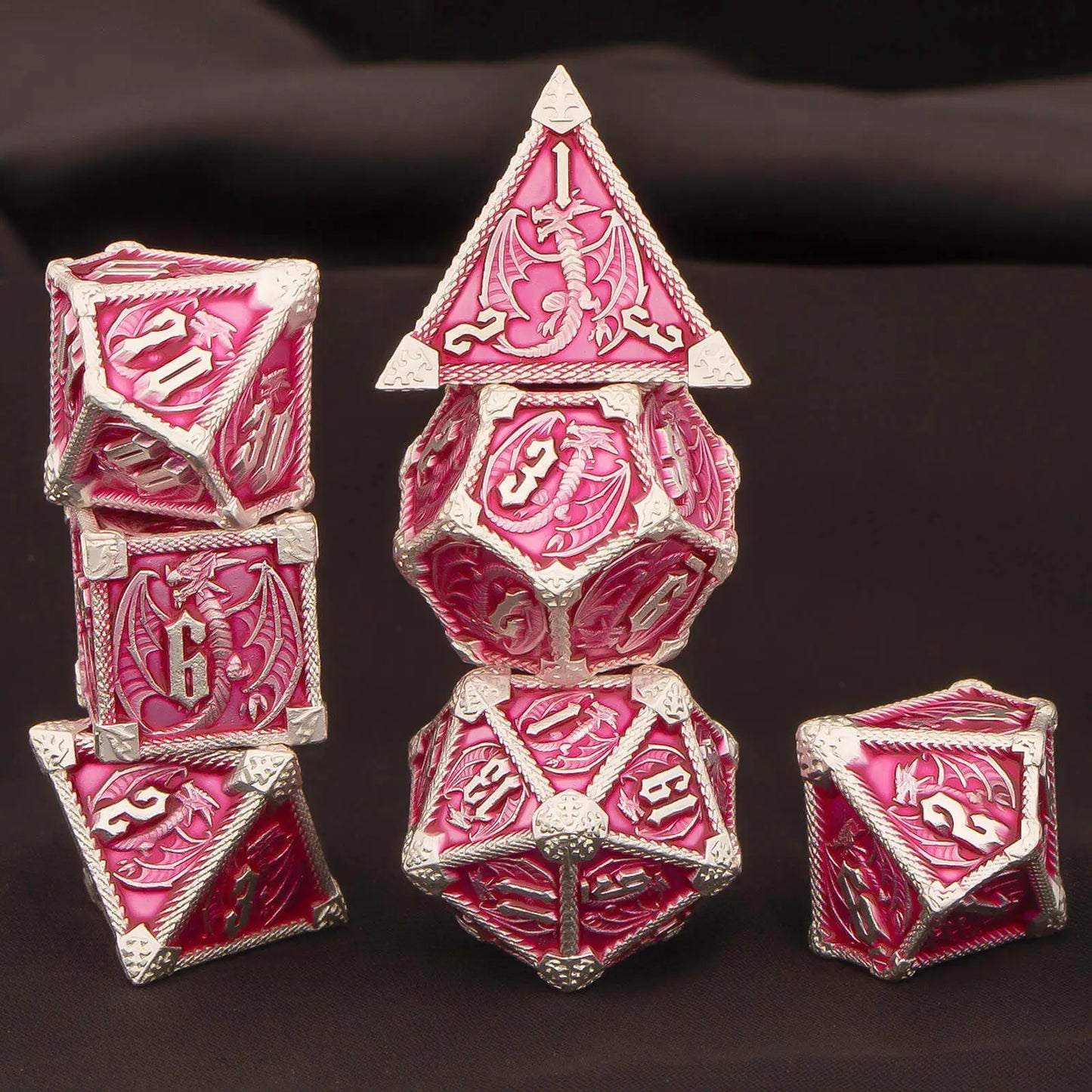 Dungeons and Dragons Metal Dice Set