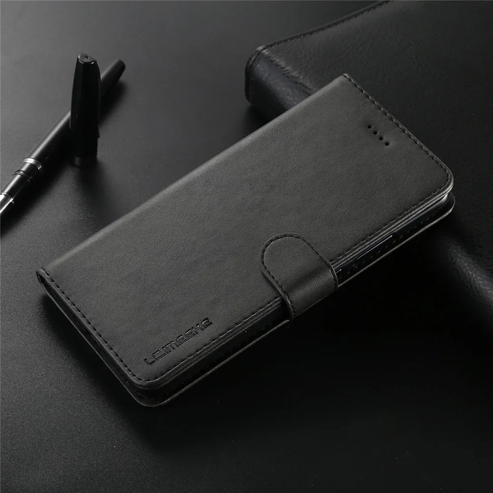 Leather Flip Case with Card Slots for Google Pixel