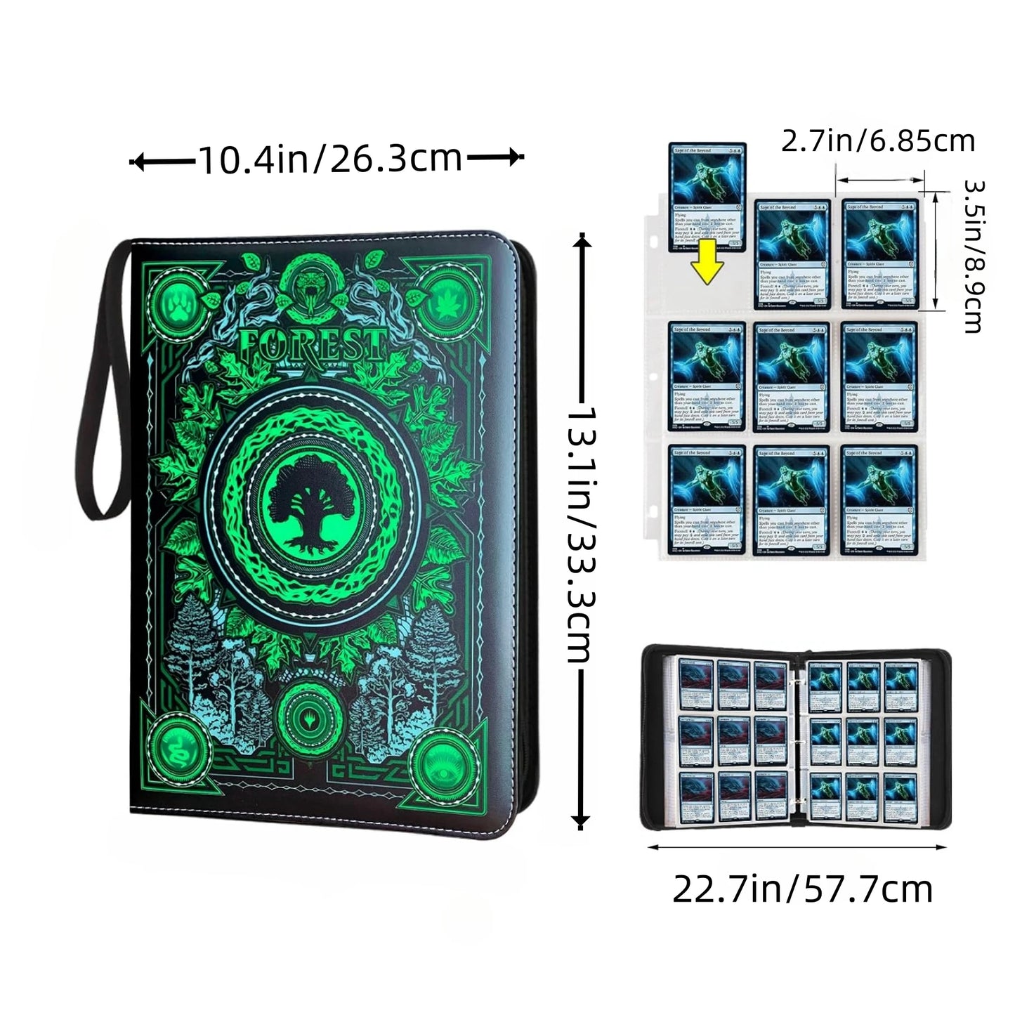 Card Collection Book (900 Card Capacity) Inspired by Magic The Gathering