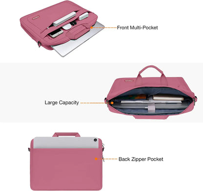 Mosiso Solid Colour Office Laptop Shoulder Bag